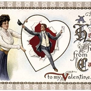VALENTINEs DAY CARD, 1909. American St Valentines Day greeting card