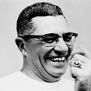 VINCE LOMBARDI (1913-1970). American football coach. Photograph, 1967