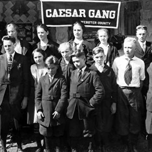 VIRGINIA: CHILDREN, c1921. A group of boys and girls called the Caesar Gang at a fair