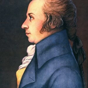 WOLFGANG AMADEUS MOZART. (1756-1791). Austrian composer. After the painting by Doris Stock, 1789