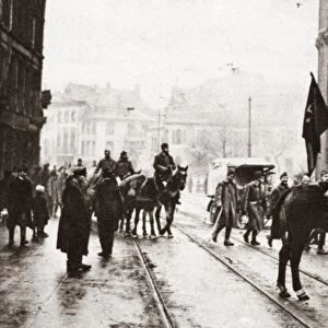 WORLD WAR I: TREVES, C1918. American Troops occupy Treves, Germany. Photograph, c1918