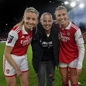 Arsenal Celebrate FA Women's Continental Tyres League Cup Final Victory over Chelsea
