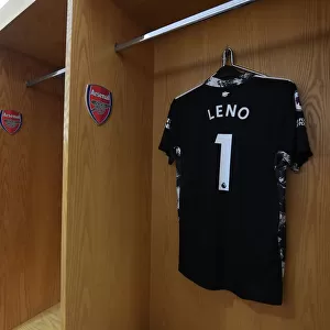 Arsenal Changing Room: Bernd Leno's Shirt Before Arsenal vs West Ham United (2020-21)