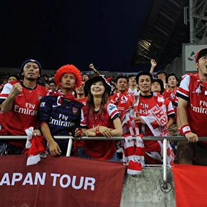 Arsenal Fans Celebrate 1:2 Pre-Season Victory over Uwara Red Diamonds in Saitama, Japan (2013)