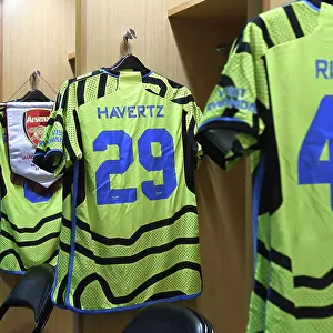 Arsenal FC: Kai Havertz's Jersey in the Lockers - Arsenal v Manchester United Pre-Season 2023-24