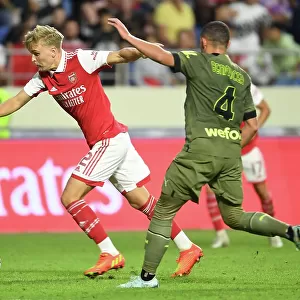 Arsenal vs AC Milan: Battle in Dubai, 2022-23 - Arsenal's Matt Smith Takes on Ismael Bennacer