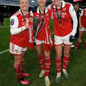 Arsenal Women Celebrate Conti Cup Victory Over Chelsea