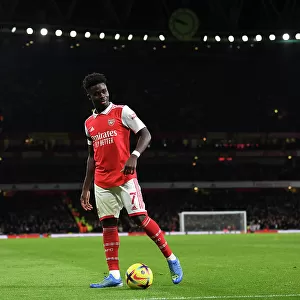 Arsenal's Bukayo Saka in Action: Arsenal vs. West Ham United, Premier League 2022-23