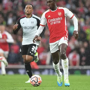 Arsenal's Eddie Nketiah in Action against Fulham in the 2023-24 Premier League