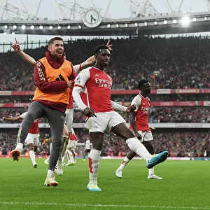 Arsenal's Nketiah Scores Second Goal in Thrilling Arsenal v Fulham Clash (2023-24)