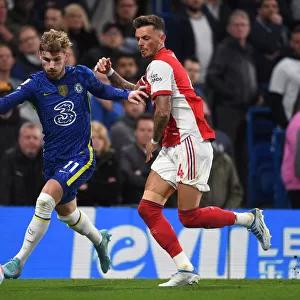 Clash at Stamford Bridge: Arsenal's Ben White Faces Off Against Chelsea's Timo Werner in Premier League Showdown