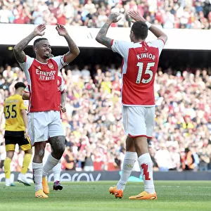 Five-Star Arsenal: Kiwior and Jesus's Goal Celebration (2022-23)