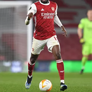 LONDON, ENGLAND - MARCH 18: Thomas Partey of Arsenal during the UEFA Europa League Round of 16 Second Leg match between
