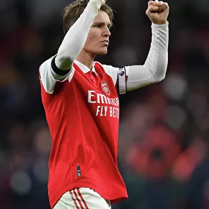 Martin Odegaard's Emotional Reaction: Arsenal's Thrilling Victory Over West Ham United (2022-23 Premier League)