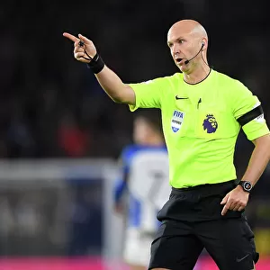 Referee Anthony Taylor Overssees Tense Brighton vs. Arsenal Premier League Clash, 2022-23