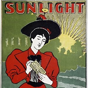 Advertisement for Sunlight household soap c1890 recommending it to the housewife