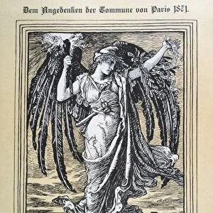 Allegorical representation of the Angel of the Paris Commune (26 March-28 May 1871)