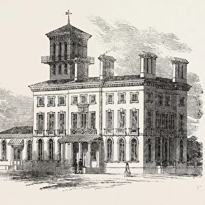 Asylum for Idiots, Essex Hall, Colchester, Uk, 1851 Engraving