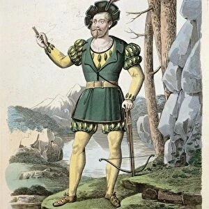 Austria, Vienna, Costume sketch for Guillaume Tell (Schober) for Performance at Vienna, 1833