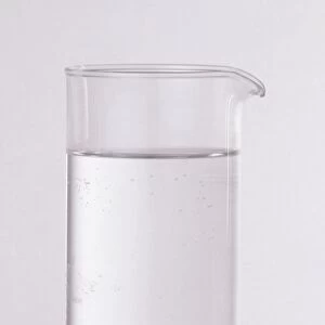 A beaker containing water