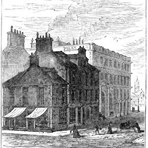 Birthplace of James Watt shortly before it was demolished in 1887. Watt (1736-1819)