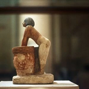 Brewing beer: Egyptian tomb model, 9th Dynasty c2160 BC from Meketra