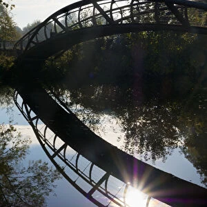 Bridge over the River Cherwell in Oxford, Autumn