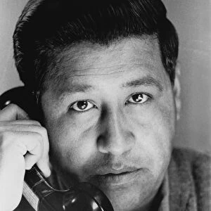 Cesar Chavez On The Phone