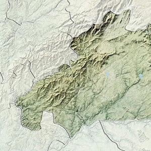 District of Castelo Branco, Portugal, Relief Map
