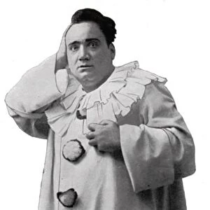 Enrico Caruso (1873-1921) Italian tenor, here as Canio, the clown, in the Leoncavallo
