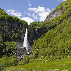 Foroglio, Waterfall, Bavona valley, Canton Ticino, Switzerland