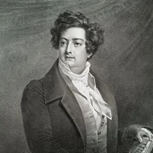 France, Portrait of French tenor Adolphe Nourrit