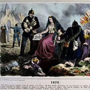 Franco-Prussian War 1870-1871: Allegory of the defeat destruction and bankruptcy of France