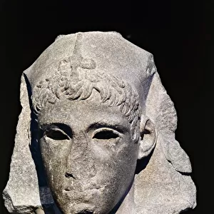 Granite head of Ptolemy VI, 2nd century b. c. (176-145 b. c. )