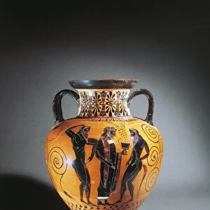 Greece, Athens, Black-figure amphora depicting Dionysus and satyrs
