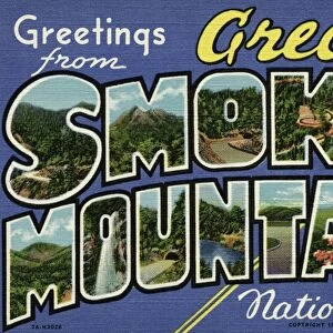 Greeting Card from Great Smoky Mountains National Park. ca. 1937, Great Smoky Mountains National Park, Tennessee, USA, Greeting Card from Great Smoky Mountains National Park
