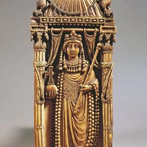 Italy, Florence, Ivory Sculpture representing Empress Arianna (or Aelia Ariadne, ca. 450-515 A. D )