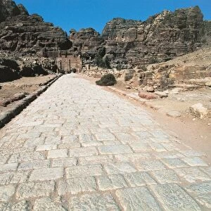 Jordan, Petra, Paved street of Roman period