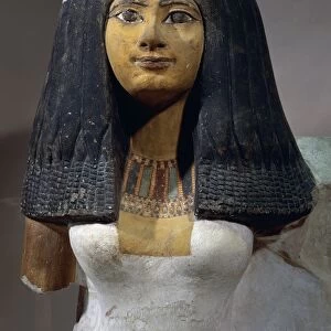 Kingdom of Amenhotep II, Hatchepsut, wife of Senynefer, royal scribe, painted gres
