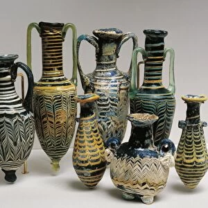 Lebanon, Unguentaria (unguentary and essential oil storing vessels), glass paste