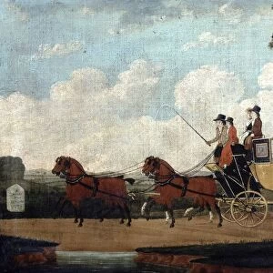 The London Chelmsford to London Coach: 1799, oil on canvas. John Cordrey (active