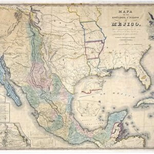 Map of the United States of Mexico, 1847 published by J Disturnall. This was appended