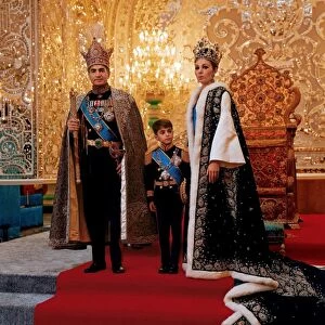 Mohammed Reza Shah Pahlavi (1919-1980) Shah of Iran 1941-1979, with his third wife Farah Diba