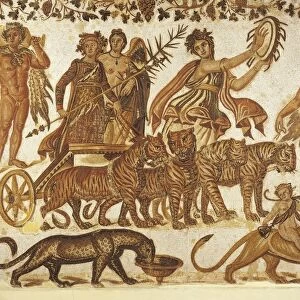 Mosaic work depicting the Triumph of Bacchus (Dionysus)