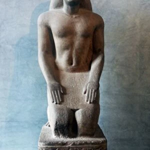 Nakhthorheb in Prayer. Ancient Egyptian stone sculpture
