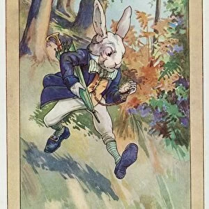 Oh Dear Oh Dear said the White Rabbit, I Shall Be So Late Postcard by K. Nixon, Based on Alice in Wonderland by Lewis Carroll. ca. 1900-1920, Oh Dear Oh Dear said the White Rabbit, I Shall Be So Late Postcard by K. Nixon, Based on Alice in Wonderland by Lewis Carroll
