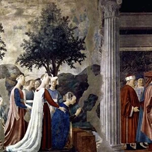 Piero Della Francesca (Sansepolcro, 1416-1417 -1492). Adoration of the Holy Wood