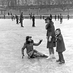 A Spill On The Ice In Central Park