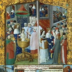 St Louis (Louis IX of France 1217-1270)) and Marguerite of Provence leave for the