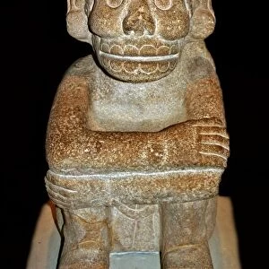 Stone seated figure of Xochipilli, AD 1325-1521 from Mexico. Aztec Xochipilli was